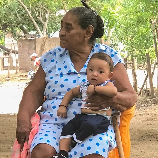 S3 Ministry Trip with a Nicaraguan Grandmother and boy 