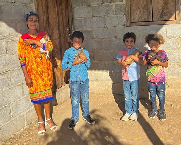 Maria and her children are beneficiaries of S# Ministry